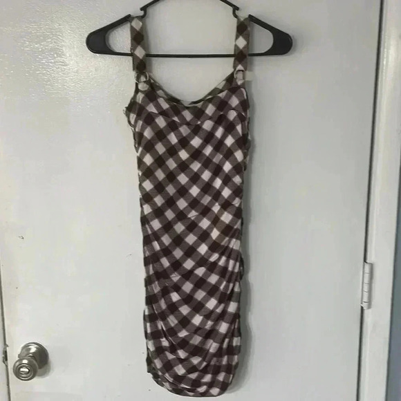 Urban outfitters checkered scrunch mini dress - Picture 6 of 14